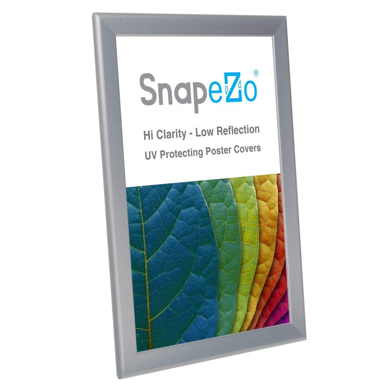 SnapeZo Photo Frame 11x17, Silver, 1.25 Inch Aluminum Profile, Front-Loading Snap Frame, Wall Mounting, Professional Series - Image 2